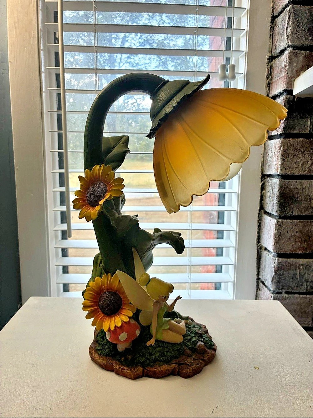 Disney Tinker Bell Fairy Garden Decor Figurine Yellow